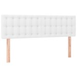 vidaXL Sommier à lattes de lit avec matelas Blanc 140x190cm Similicuir