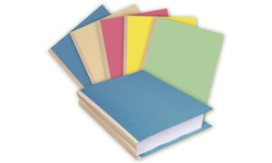 Paquet de 25 Chemises Dos Toilé 300 g Dos 3cm 24x32cm Assortis EXACOMPTA