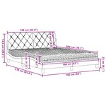vidaXL Lit avec matelas noir 160x200 cm tissu