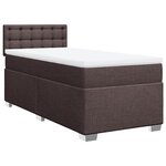 vidaXL Sommier à lattes de lit avec matelas Marron foncé 100x200 cm