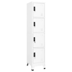 vidaXL Armoire à casiers Blanc 38x45x180 cm Acier