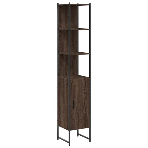 vidaXL Armoire de bain chêne marron 33x33x185 5 cm bois d'ingénierie