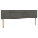 vidaXL Cadre de lit avec tête de lit gris foncé 120x190 cm velours