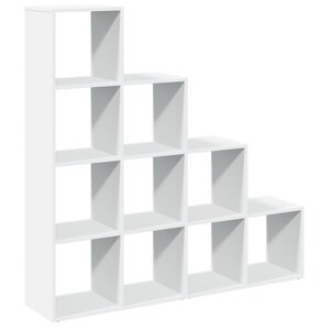 vidaXL Étagère séparatrice de pièce à 4 niveaux blanc 131 5x29x131 5cm