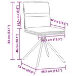 vidaXL Chaise à manger vert armée similicuir daim