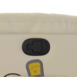 vidaXL Fauteuil inclinable de massage Crème Similicuir