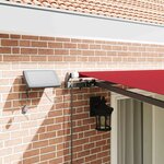vidaXL Auvent Rétractable Rouge 400 ×300 cm tissu