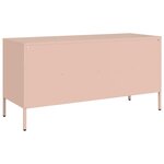 vidaXL Meuble TV rose 100 5x39x50 5 cm acier