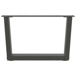 vidaXL Pieds de table basse en forme de V  2 pièces  anthracite  60 x (30-31 3) cm  acier