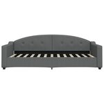 vidaXL Lit de jour avec gigogne sans matelas gris foncé 90x200 cm