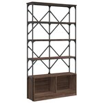 vidaXL Bibliothèque chêne marron 100x26x180cm bois ingénierie et métal