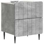 vidaXL Cabinet de chevet Gris béton 43 x 34 5 x 49 5 cm