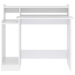 Bureau table poste de travail meuble d'ordinateur informatique étude avec lumières LED 97 x 45 x 90 cm bois d'ingénierie blanc 02_0023411
