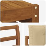 vidaXL Ensemble de canapés d'extérieur 7 pc Naturel et Beige