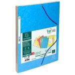 Lot de 10 Chemises 3 rabats à élastiques CL 400g Nature Future A4 pastel assorties EXACOMPTA