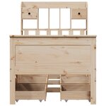 vidaXL Lit bibliothèque sans matelas 75x190 cm bois de pin massif
