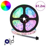 vidaXL Bande LED 12 Pièces Noir et Transparent 5100 mm