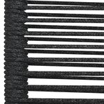 vidaXL Ensemble à manger de jardin 7 Pièces Corde en coton et acier Noir