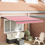 vidaXL Cadre d'auvent Rouge et Blanc 300 x 250 cm