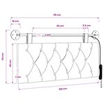 vidaXL Tête de lit suspendue Bleu Velours