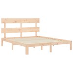 vidaXL Cadre de lit avec tête de lit 160x200 cm bois massif