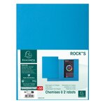 Paquet de 50 chemises 2 rabats ROCK''S 220 - 24x32cm EXACOMPTA
