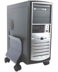 Support Premium acier pour unité centrale à roulette Graphite FELLOWES