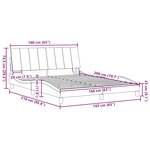 vidaXL Cadre de lit sans matelas crème 160x200 cm tissu
