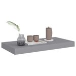 vidaXL Étagères murales flottantes 4 Pièces gris 50x23x3 8 cm MDF