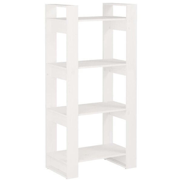 vidaXL Bibliothèque/Séparateur de pièce Blanc 60x35x125 cm Bois massif