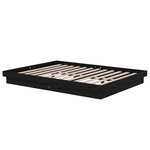 vidaXL Cadre de lit sans matelas noir bois massif 140x190 cm
