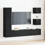 vidaXL Ensemble de meuble TV 6 pièces en chêne noir