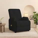 vidaXL Fauteuil de massage noir similicuir daim