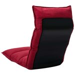 vidaXL Chaise pliable de sol Rouge bordeaux Tissu