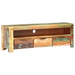 vidaXL Meuble TV 119x30x41 cm bois de récupération massif