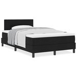 vidaXL Lit à sommier tapissier avec matelas Noir 120x190 cm Tissu