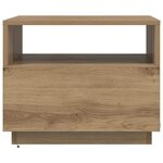 vidaXL Table basse avec lumières LED chêne artisanal 50x49x40 cm