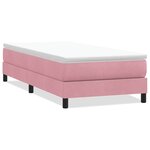 vidaXL Sommier à lattes de lit sans matelas rose 90x220 cm velours