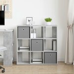 vidaXL Buffet Gris béton 88 5 x 29 x 84 5 cm