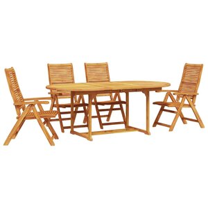 vidaXL Ensemble de salle à manger pour jardin 5 Pièces Marron