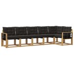 vidaXL Ensemble de canapés d'extérieur 6 Pièces Blanc et noir