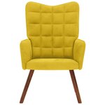 vidaXL Chaise de relaxation jaune velours