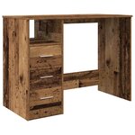 vidaXL Bureau vieux bois 102x50x76 cm bois d'ingénierie