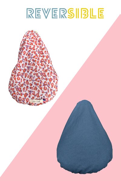 Le couvre-selle imperméable & bicolore Léopard violet
