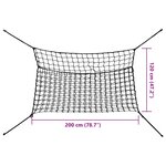 vidaXL Filets à foin 2 Pièces rectangulaire noir 200x120 cm PP