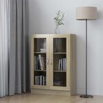 vidaXL Armoire à vitrine Chêne sonoma 82 5x30 5x115 cm Bois ingénierie