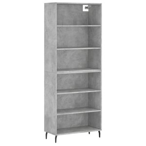 vidaXL Buffet gris béton 69 5x32 5x180 cm bois d'ingénierie
