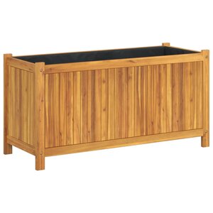 vidaXL Jardinière avec doublure 99 5x38x50 cm bois massif d'acacia
