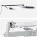 vidaXL Auvent rétractable automatique anthracite et blanc 300x250 cm