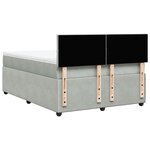 vidaXL Sommier à lattes de lit et matelas Gris clair 140x200cm Velours